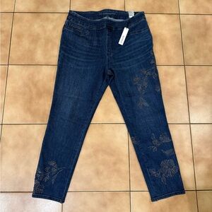 NWT Chico’s Embroidered Blue Jeans